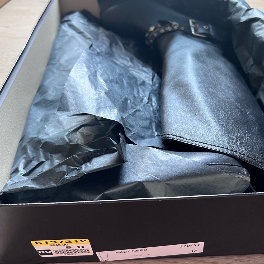 Black knee high boots, genuine leather made in Italy - Picture 4 of 10